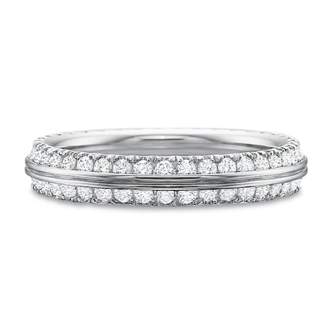 Vertical 2-Row Diamond Band
