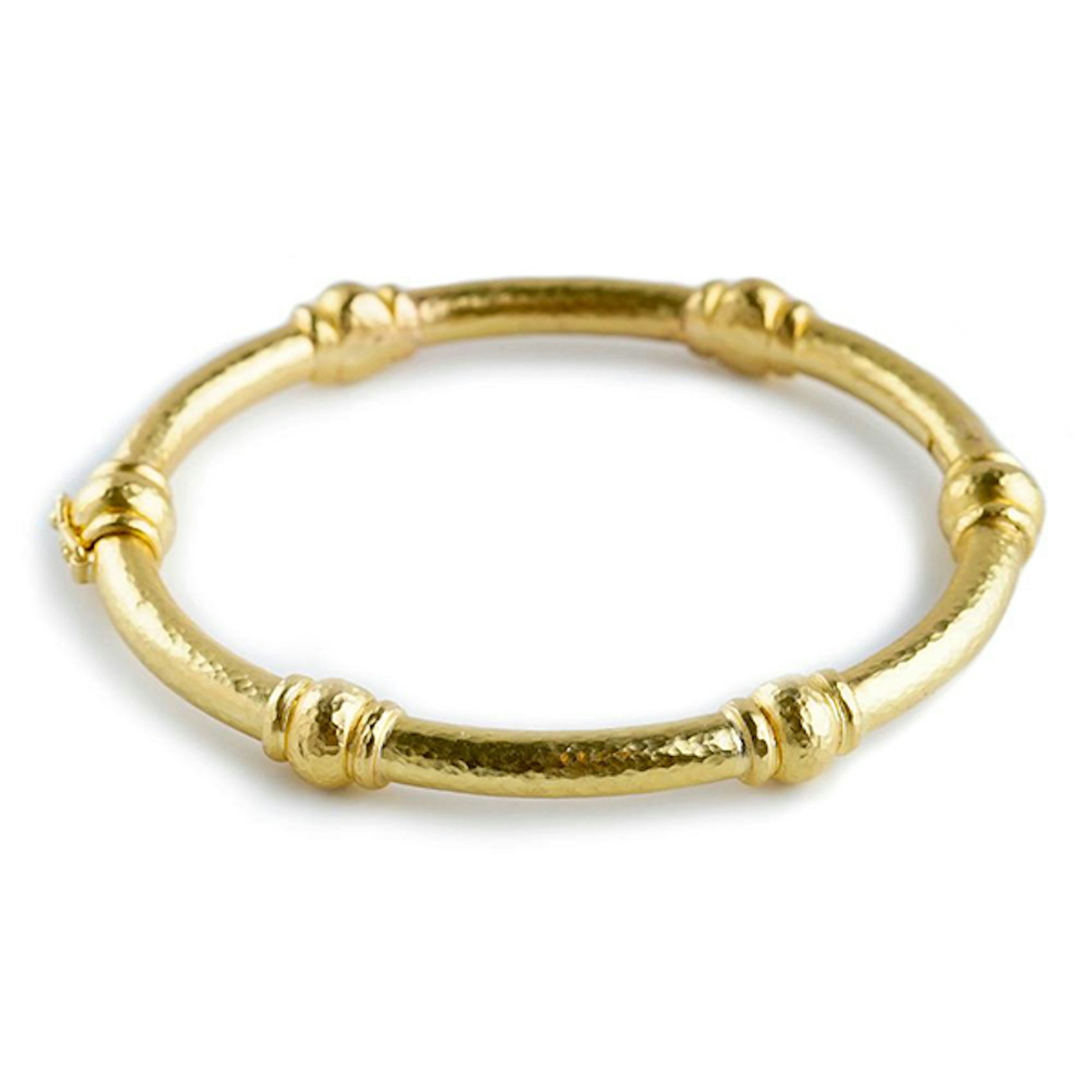 Vertical Heavy Wire Bangle With Four Barrels