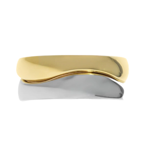 Vertical Wave Puzzle Ring Set