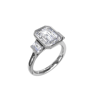 Vertical Bezel Set Diamond Engagement Ring S4233