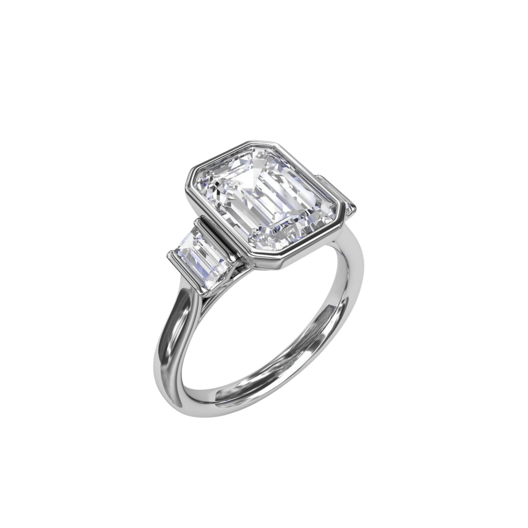 Vertical The 1916 Company Collection Bezel Set Diamond Engagement Ring S4233