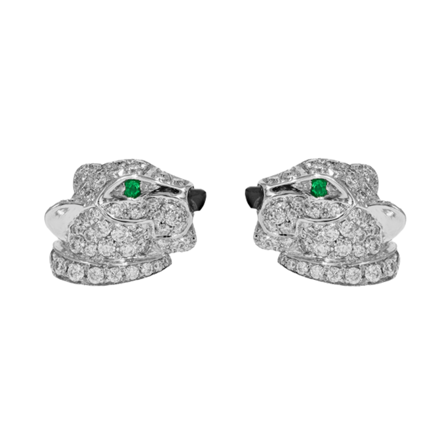 Vertical Panthere De Cartier Earrings