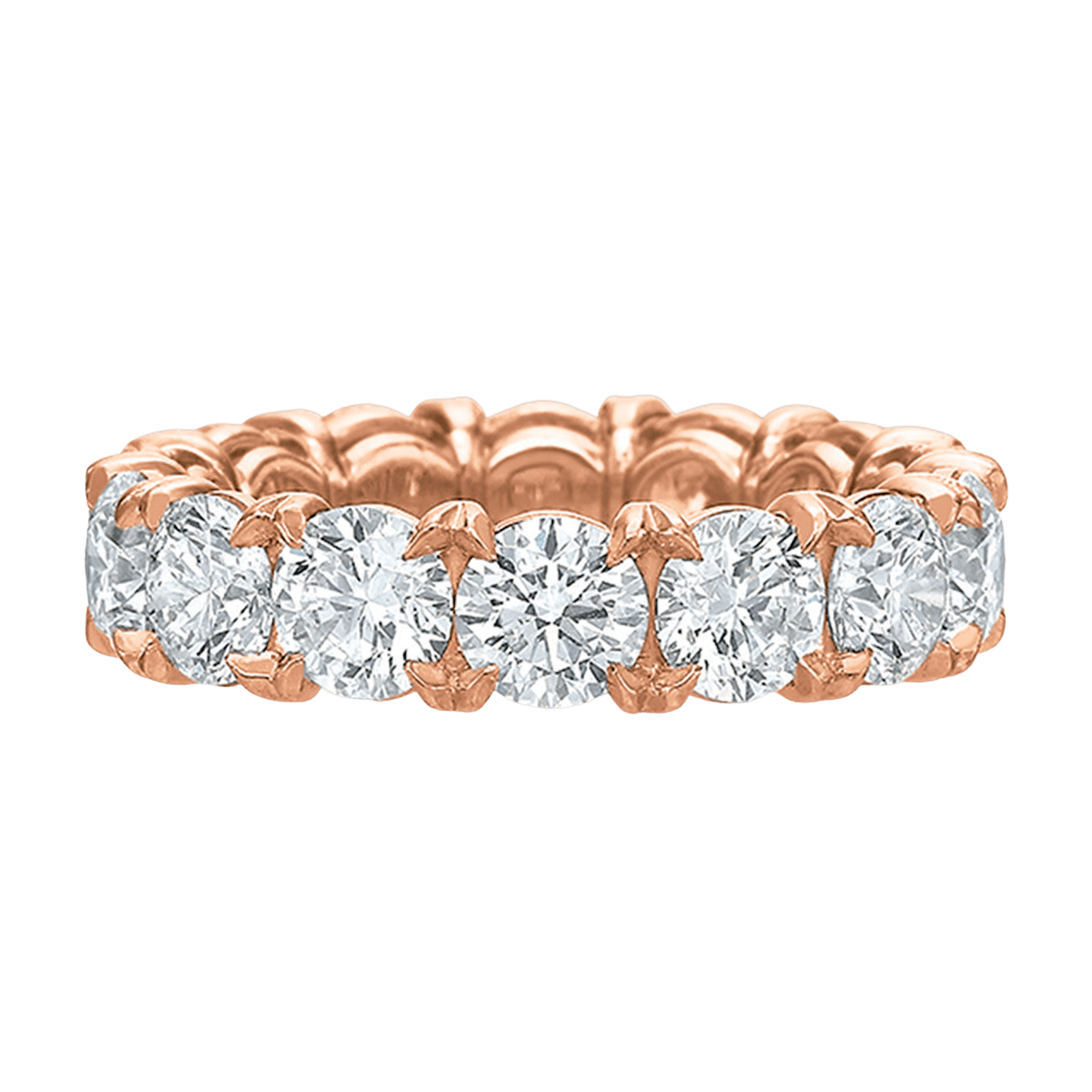 Vertical Rose Gold Diamond Band