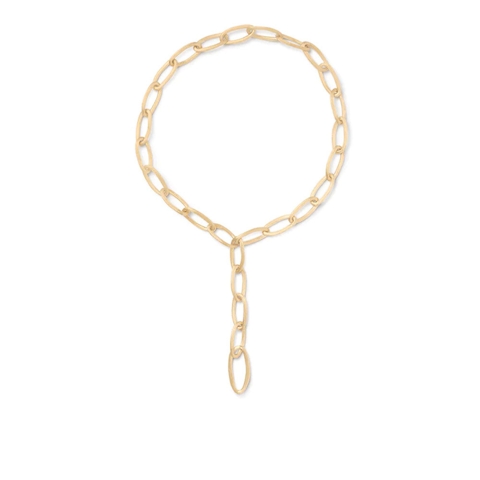 Vertical 18K Yellow Gold Jaipur Oval Link Necklace