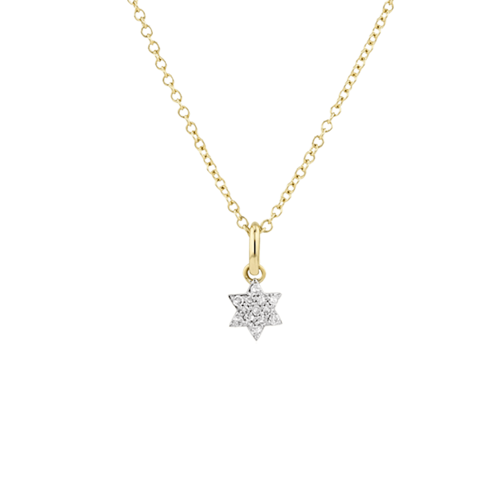 Vertical Micro Infinity Star Of David Necklace
