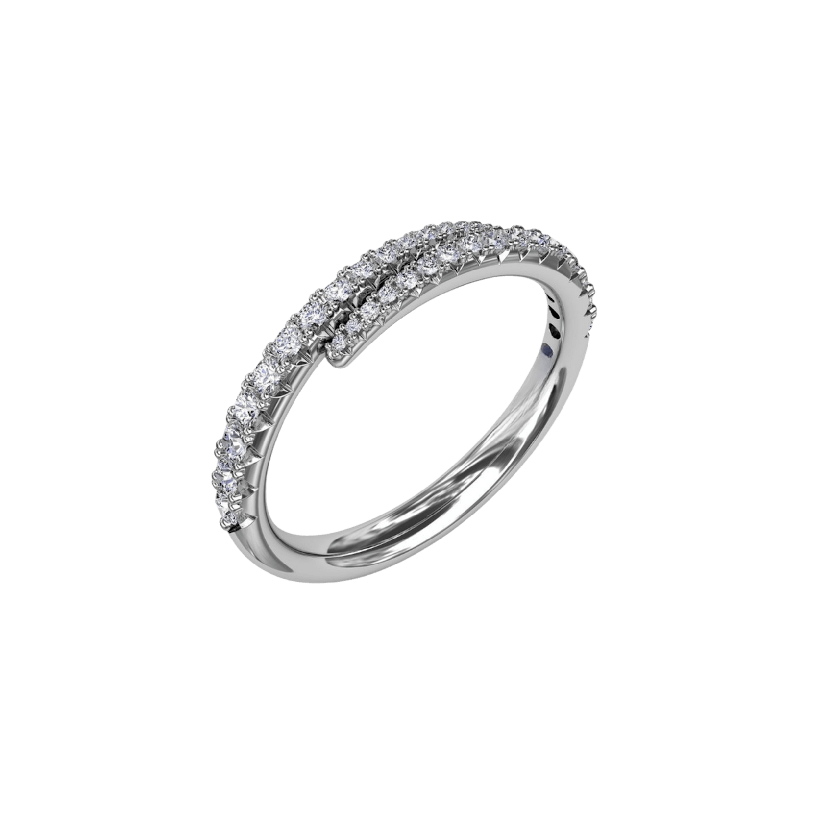 Vertical The 1916 Company Collection Tapered Bypass Diamond Band W7264