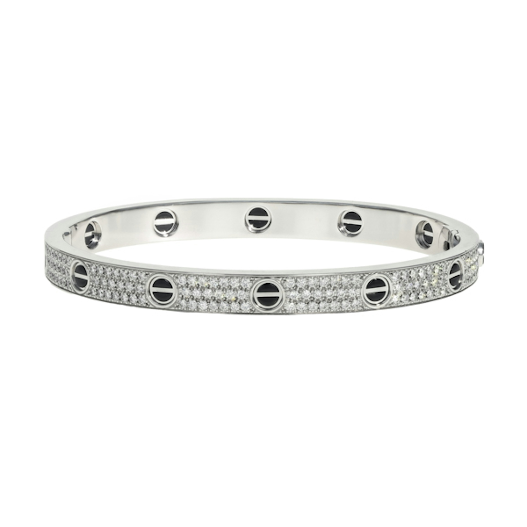 Vertical Pave Diamond Love Bracelet