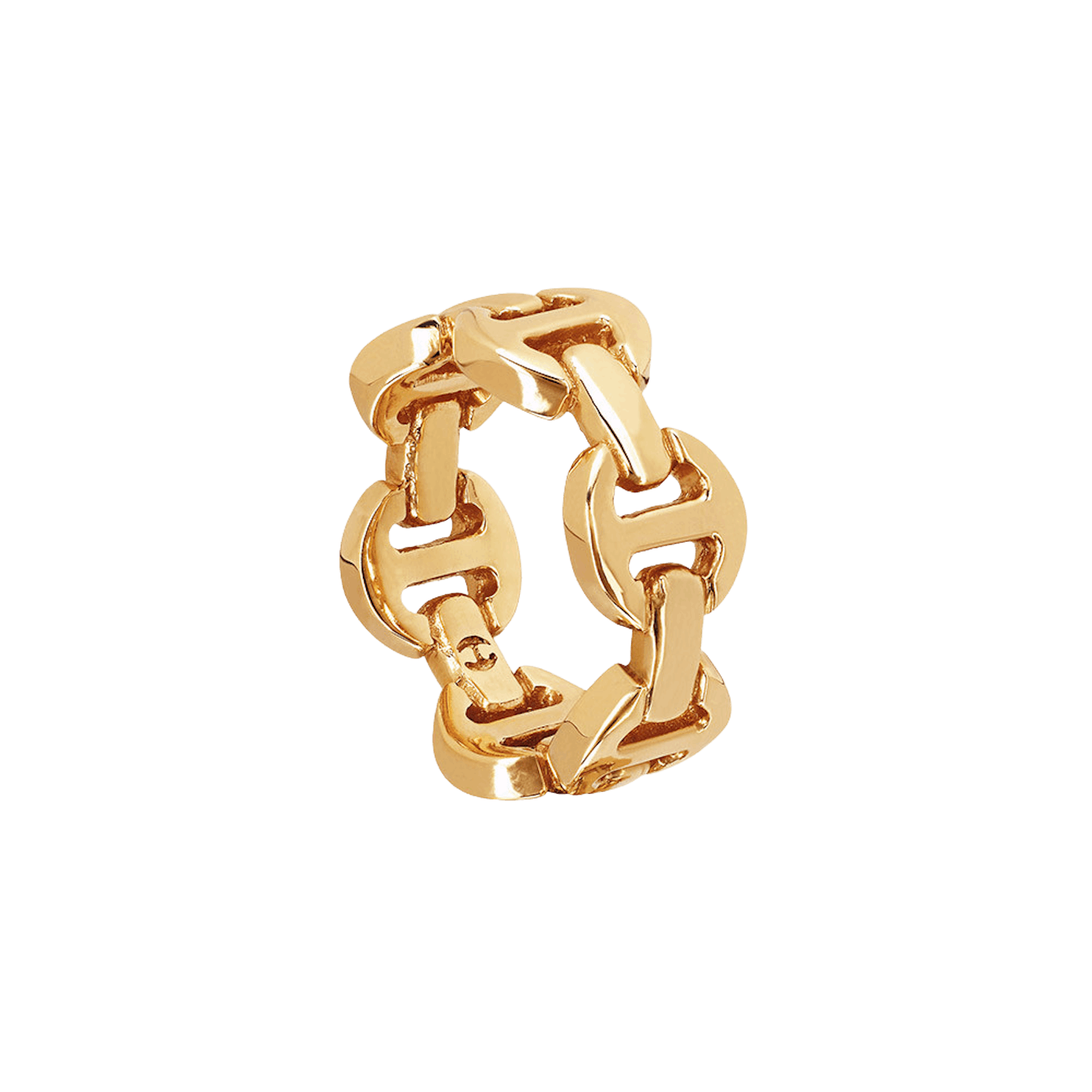 Vertical 18K Yellow Gold Brute Classic Tri-Link Ring