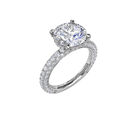 Vertical Angelic Solitaire Diamond Engagement Ring S4091