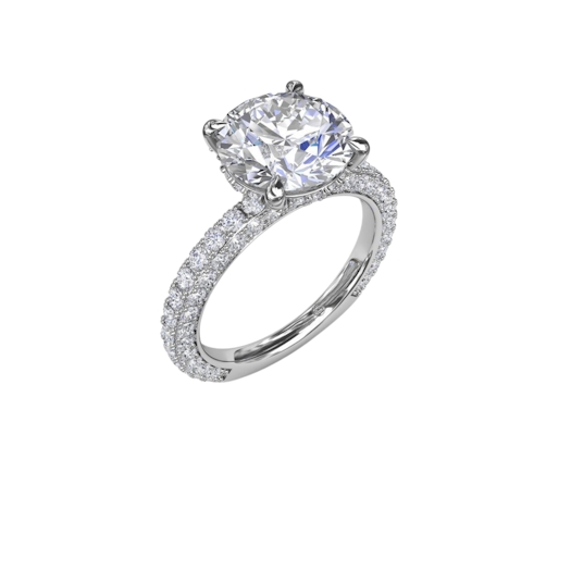 Vertical Angelic Solitaire Diamond Engagement Ring S4091