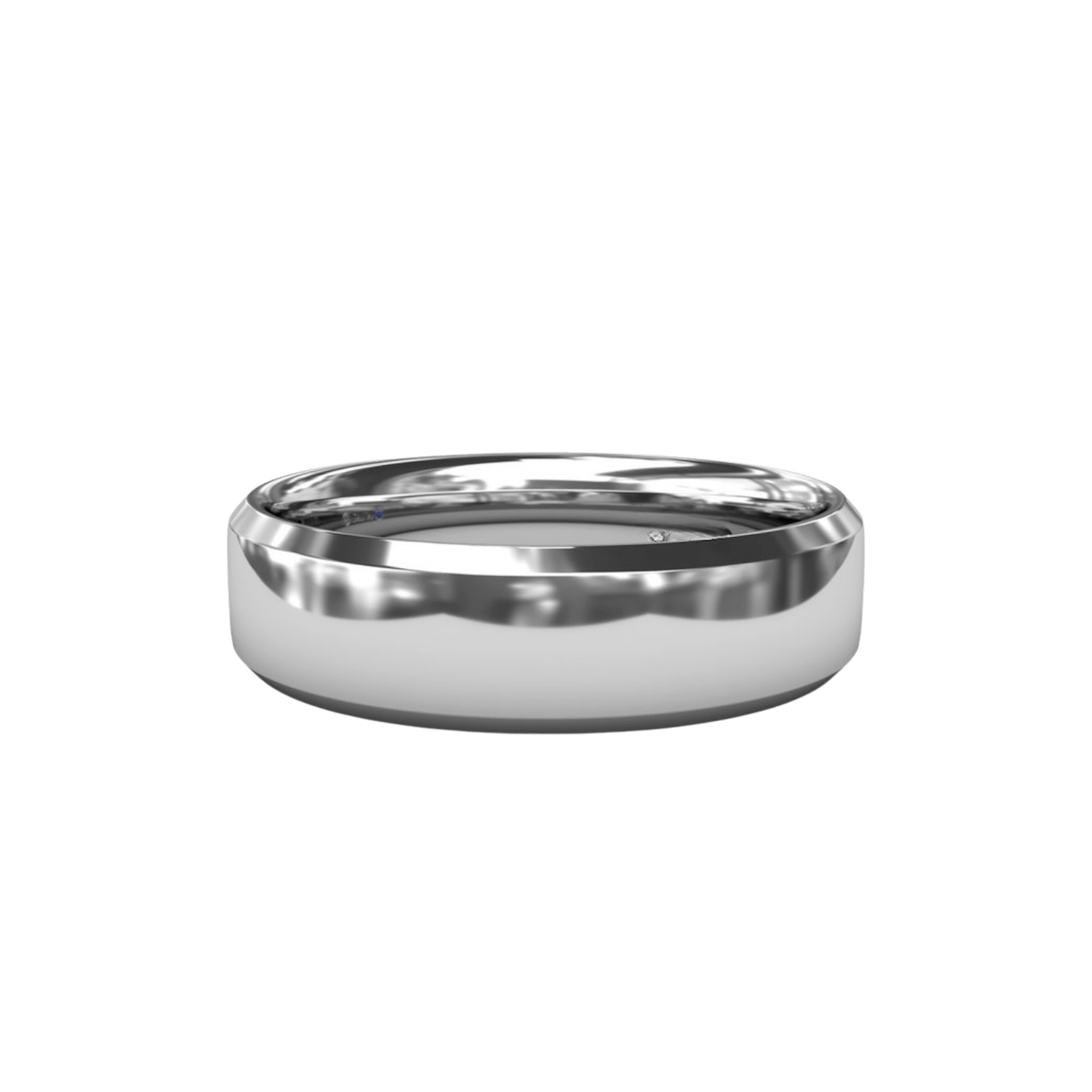 Vertical The 1916 Company Collection High Polish Bevel Edge Men's Band M1003