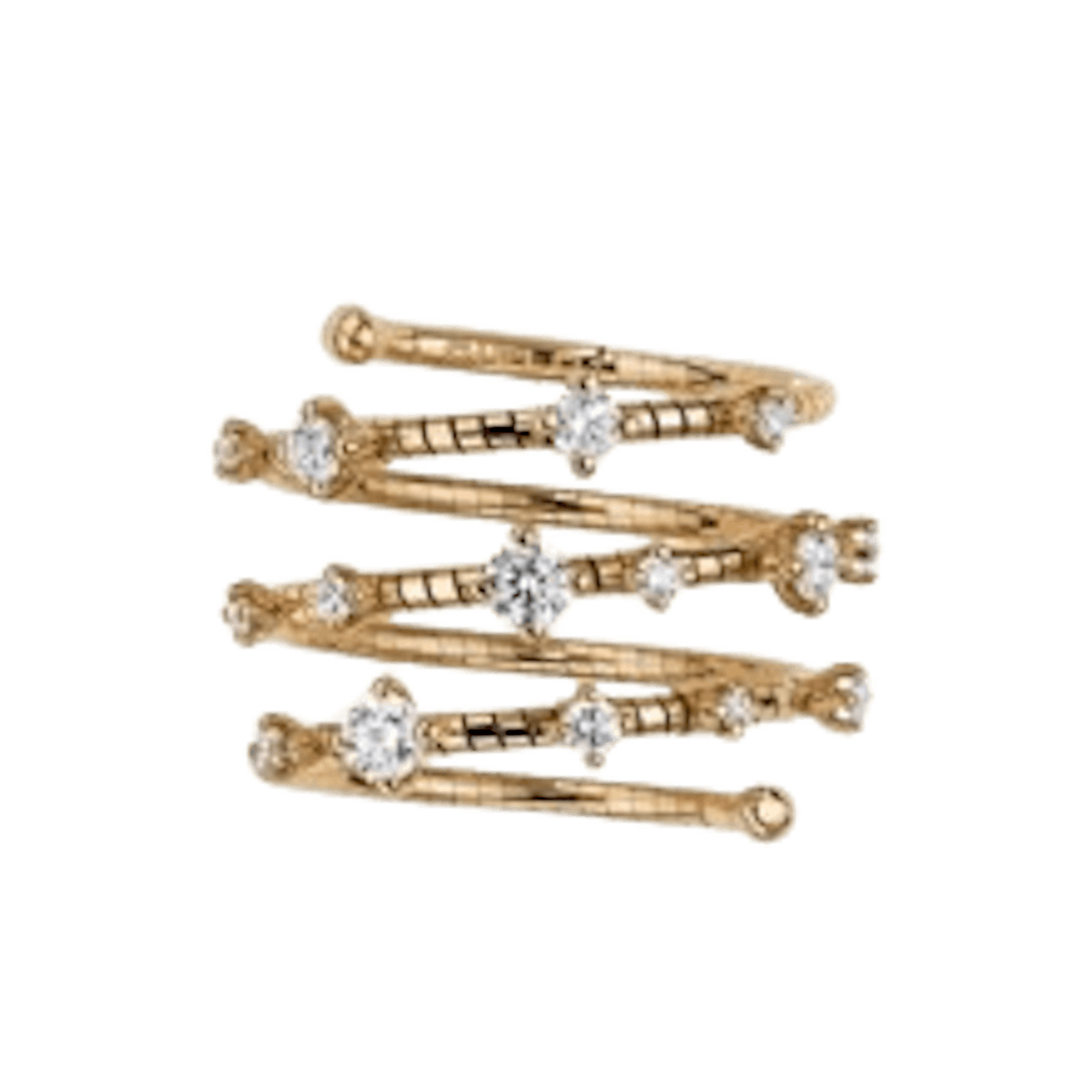 Vertical 3 Row Diamond Ring