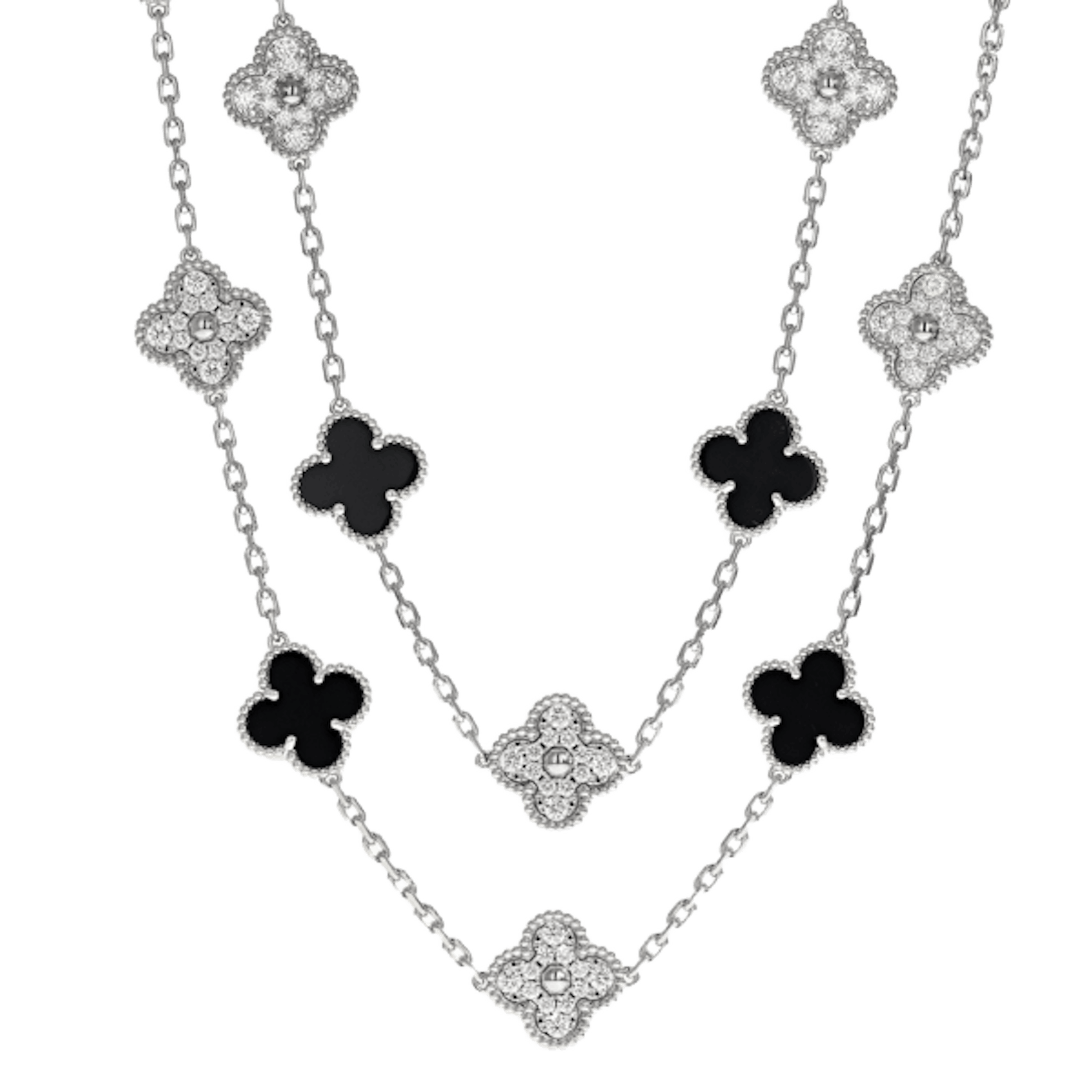 Vertical Vintage Alhambra Necklace