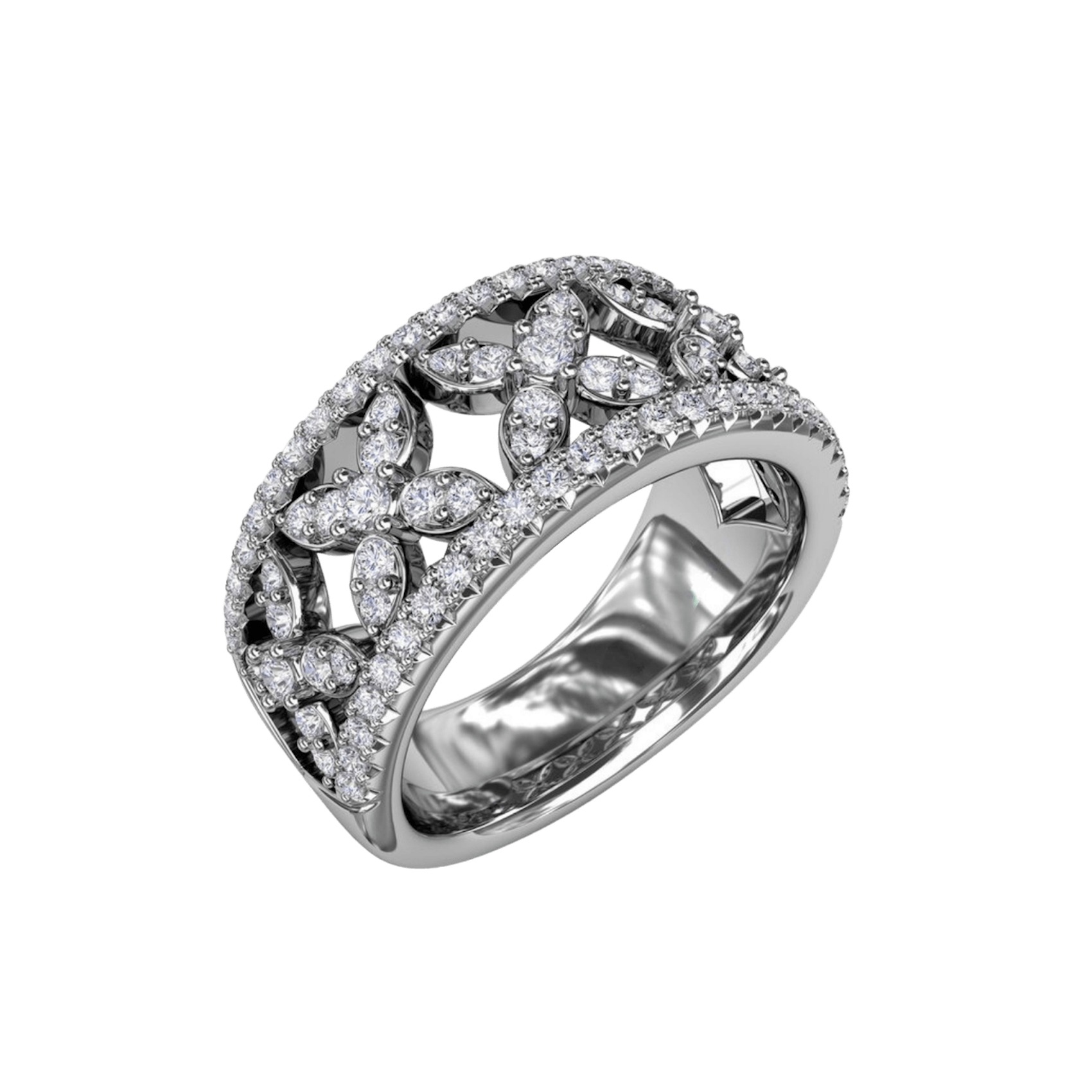 Vertical The 1916 Company Floral Diamond Band R2021