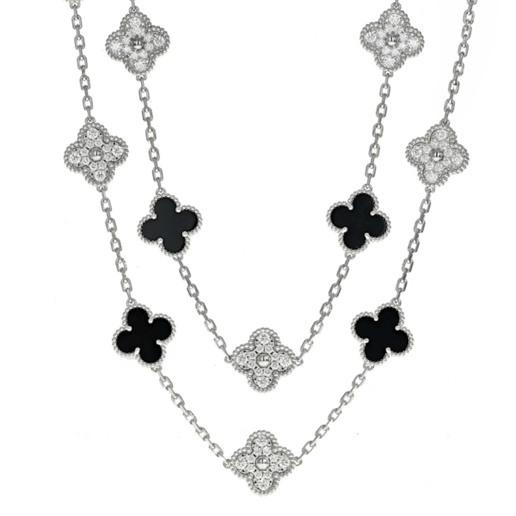 Vertical Vintage Alhambra Necklace
