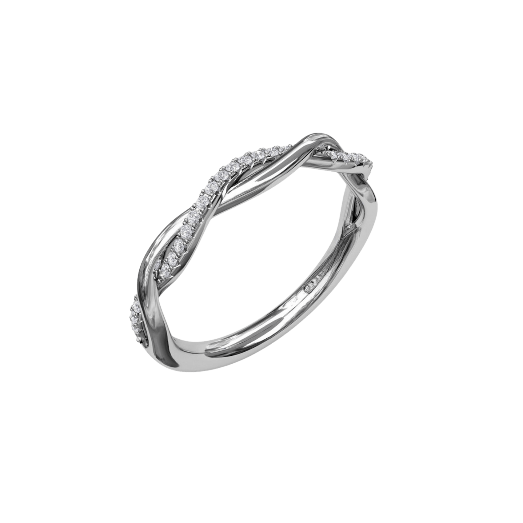 Vertical The 1916 Company Collection Narrow Twist Diamond Band W7150