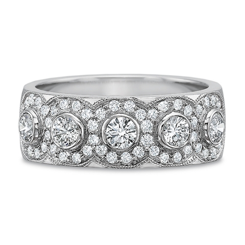 Vertical Diamond Halo Band