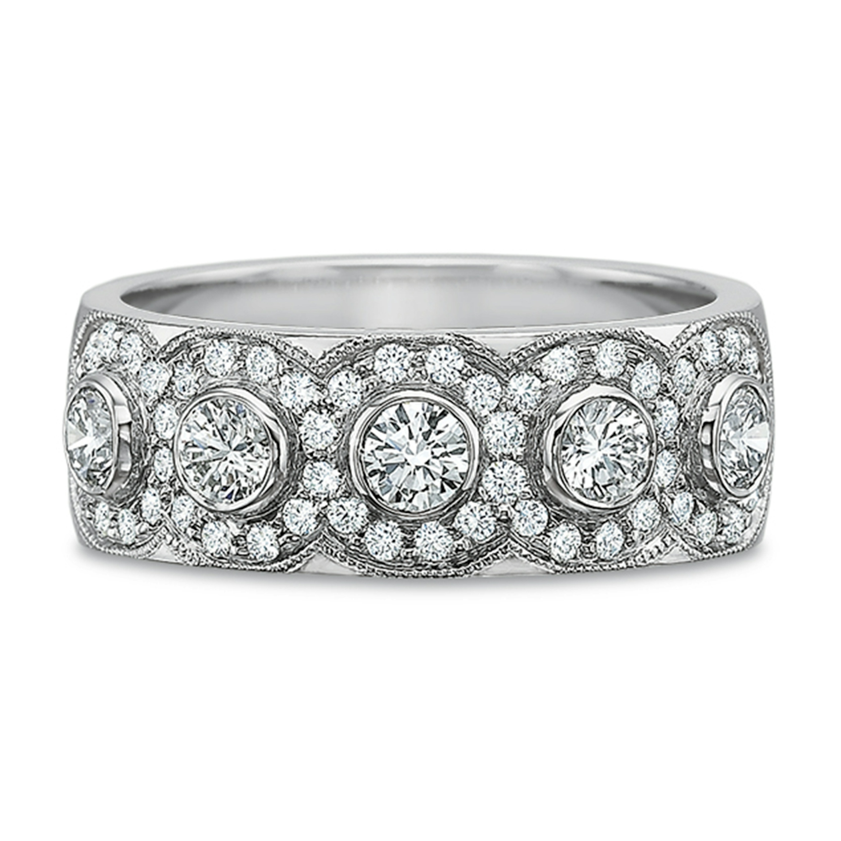 Vertical Diamond Halo Band