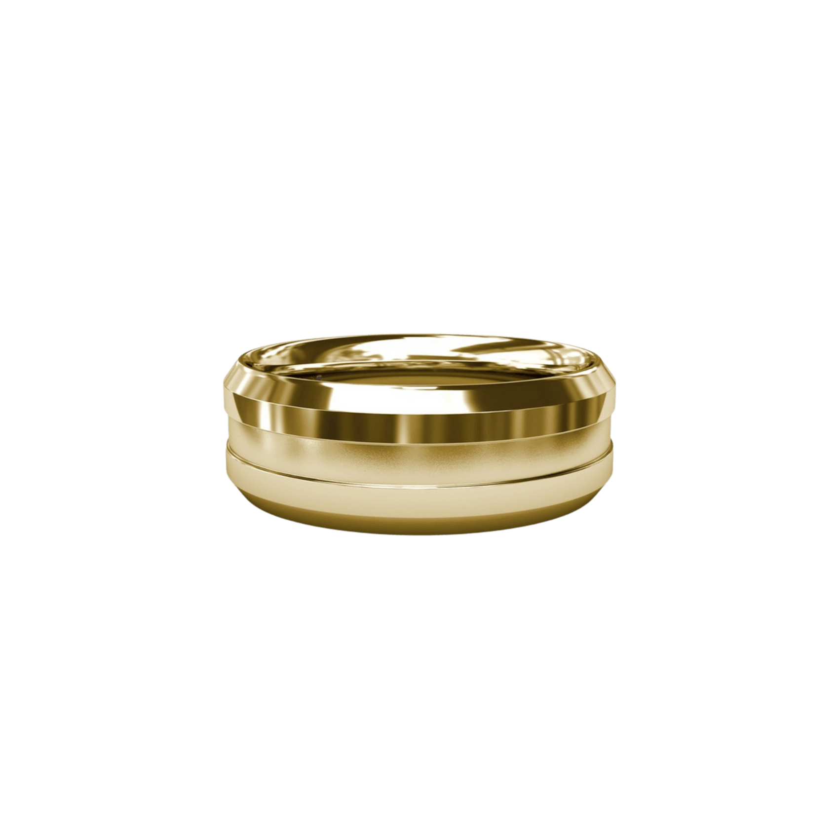 Vertical The 1916 Company Collection Sandblast Finish Yellow Gold Men's Diamond Band M1020Y