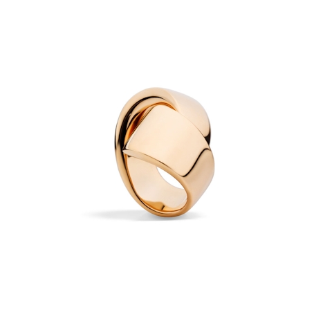 Vertical 18K Rose Gold Abbraccio Ring