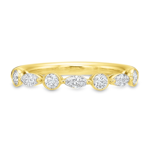 Vertical Yellow Gold Diamond Band