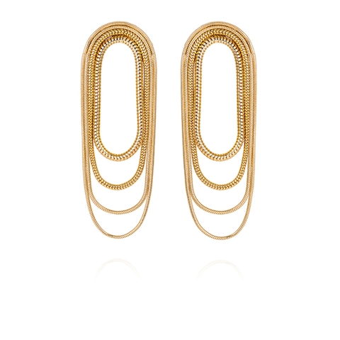 Vertical Parallel Multi-Chain Earrings