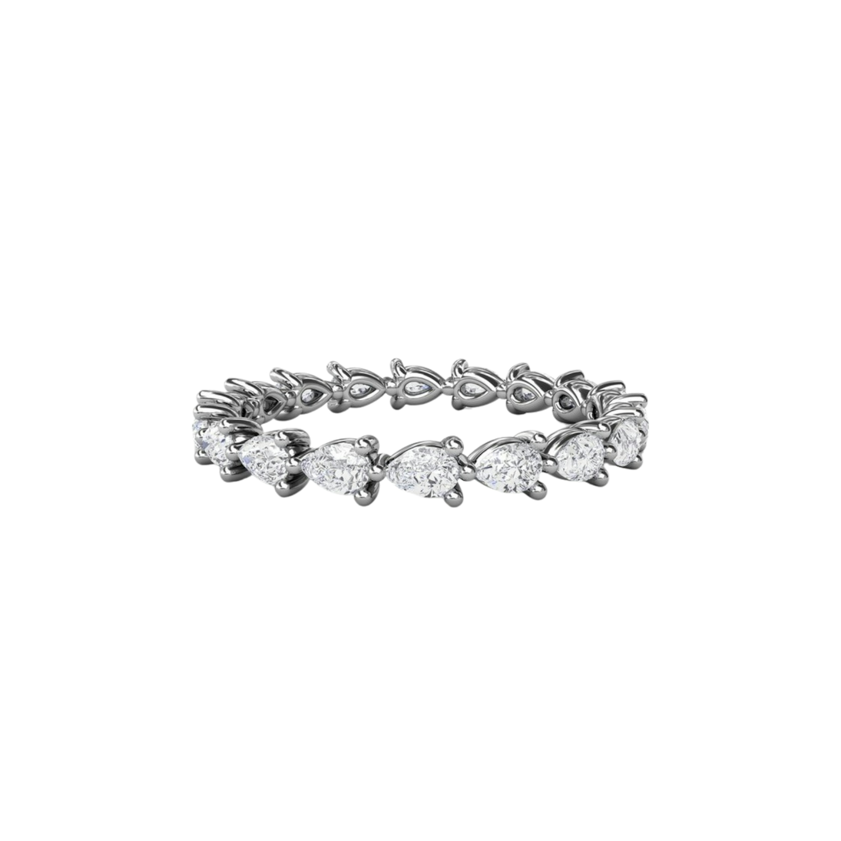Vertical Diamond Pear Eternity Band W6144