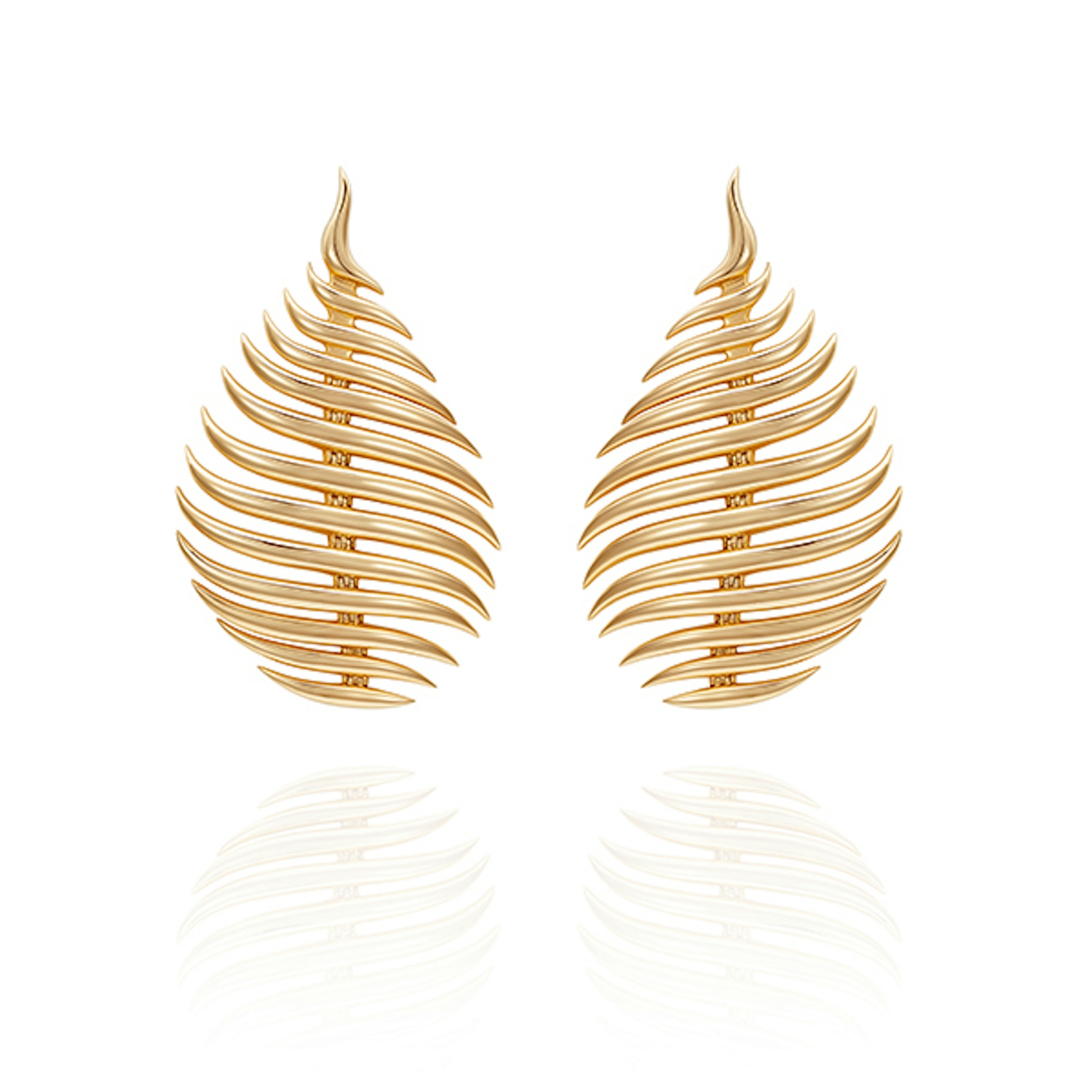 Vertical Flame Earrings