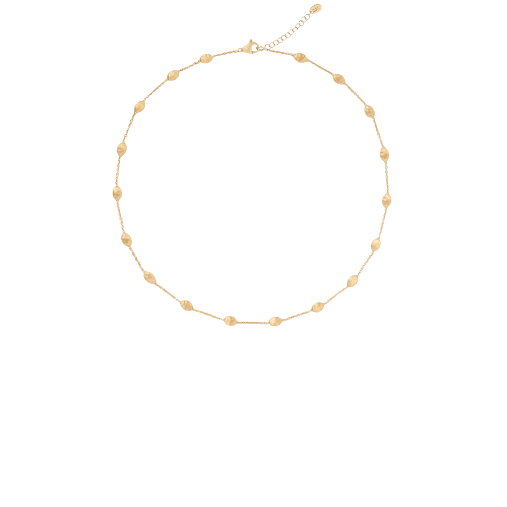 Vertical Siviglia Collection 18K Yellow Gold Small Bead Short Necklace