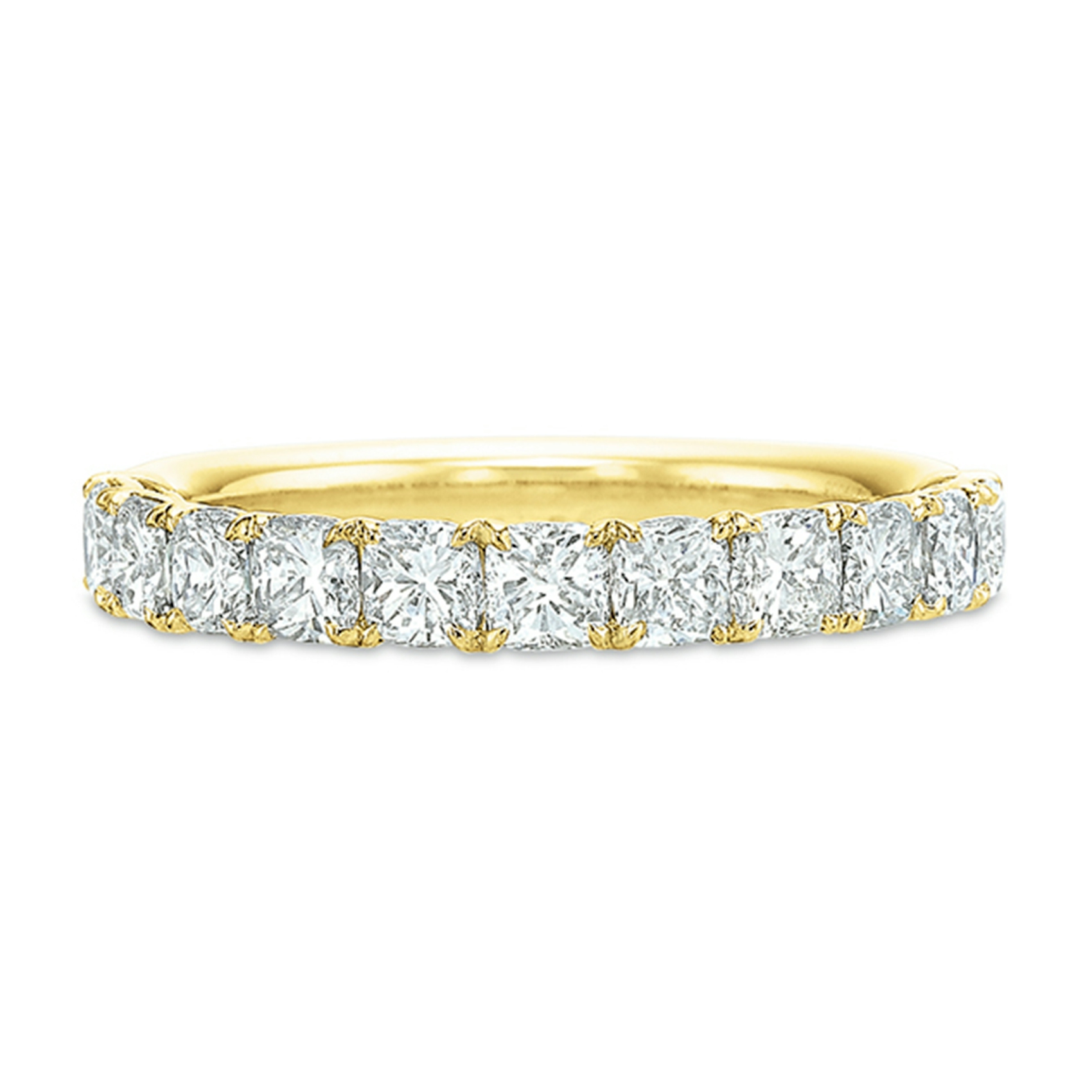 Vertical Yellow Gold Diamond Band