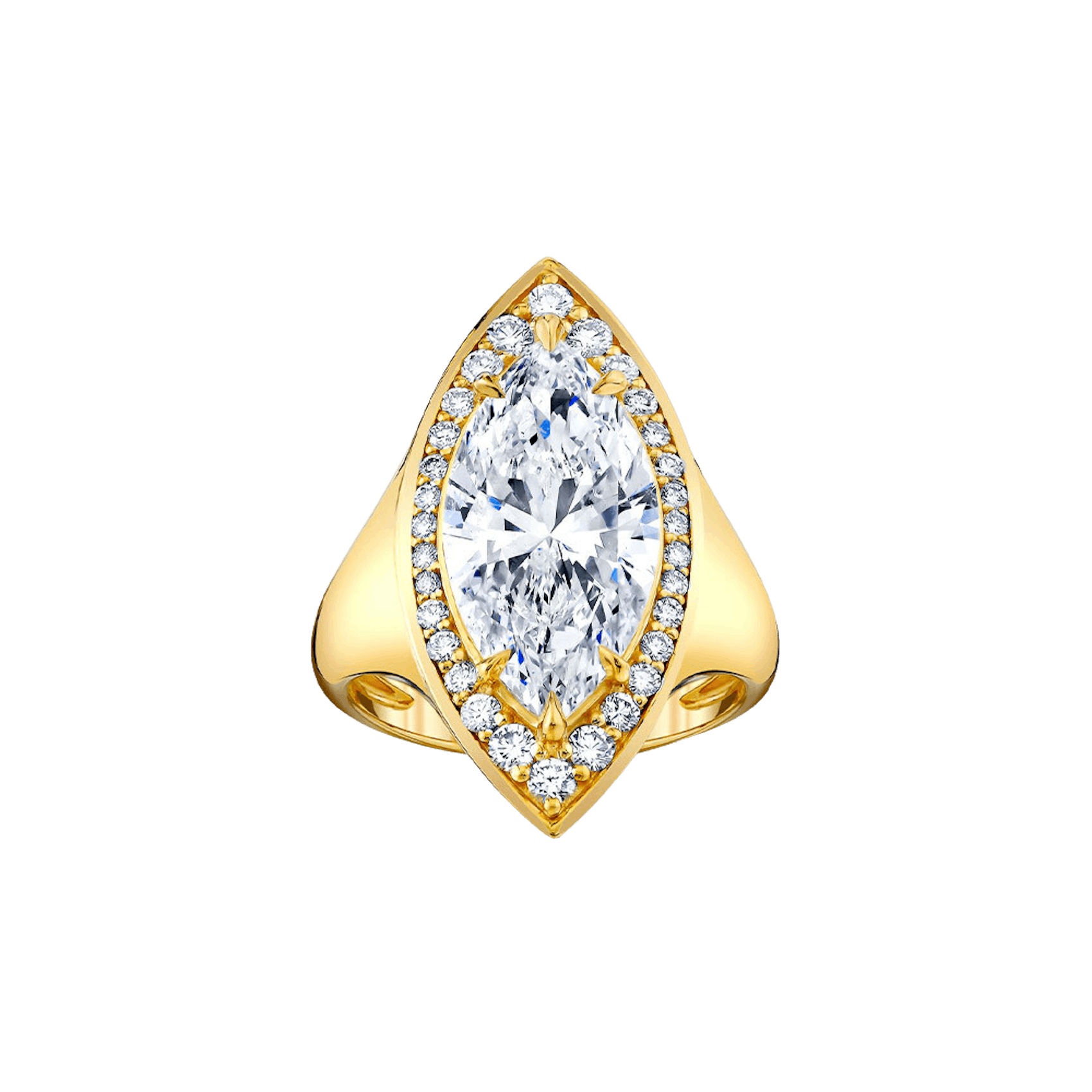 Vertical Marquise Diamond Ring