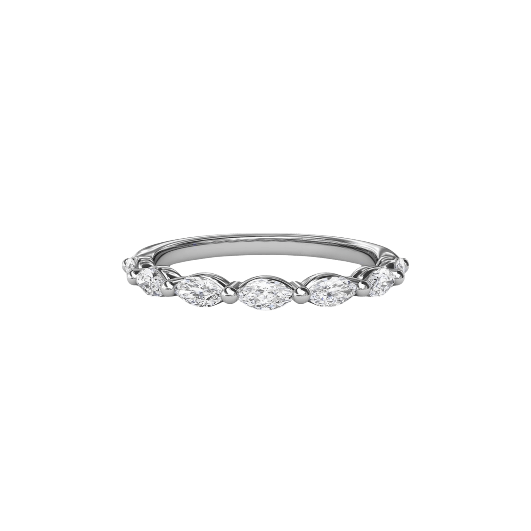 Vertical The 1916 Company Collection Marquise Diamond Wedding Band W4074