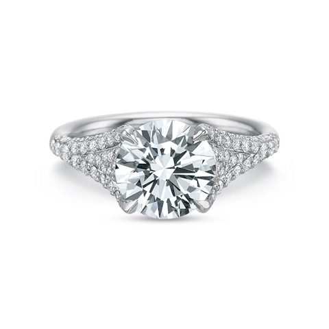 Vertical White Gold Semi-Mount Engagement Ring