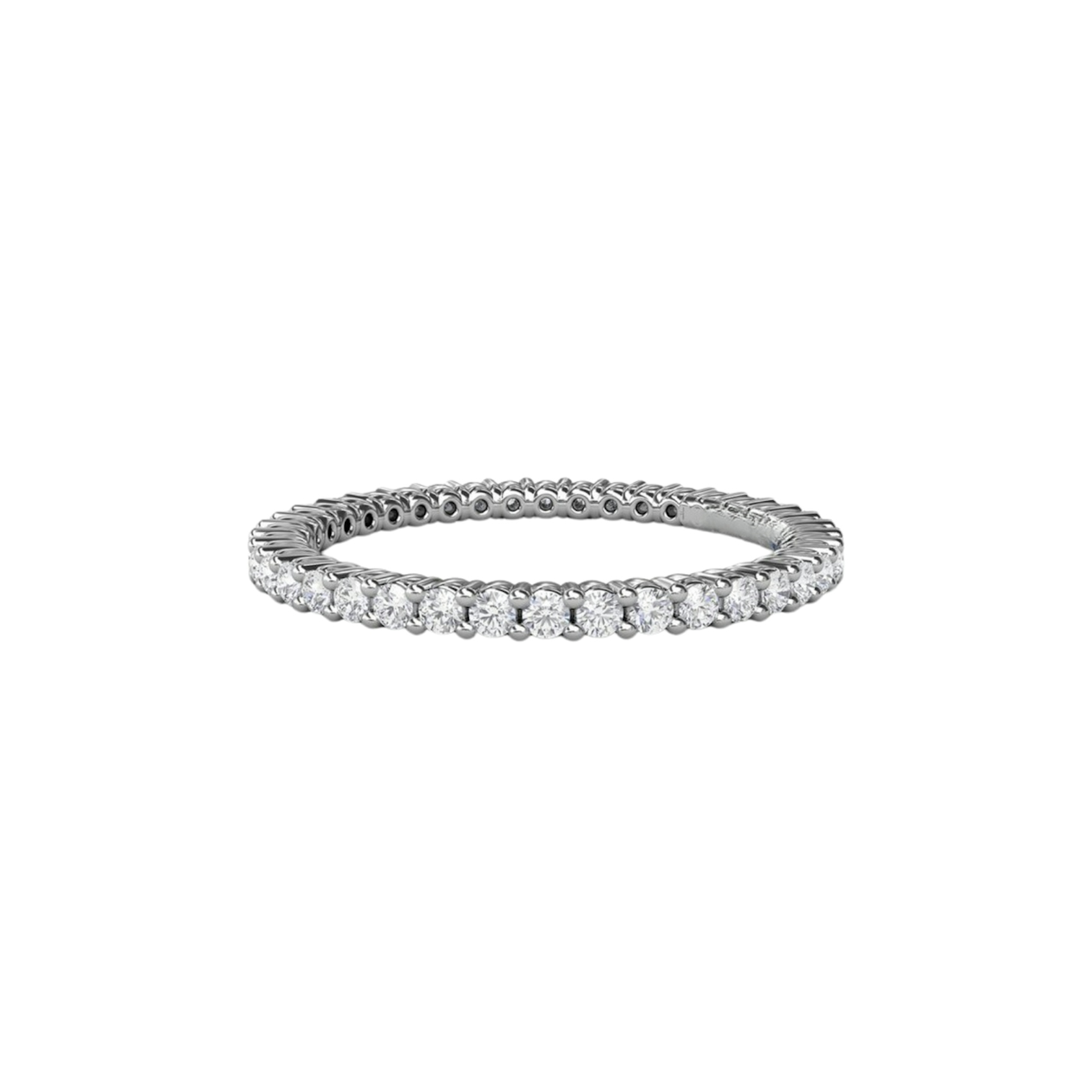 Vertical Classic Round Shared Prong Eternity Band W6123
