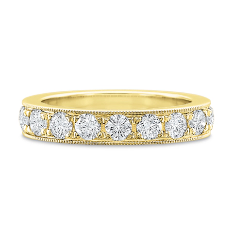 Vertical Yellow Gold Diamond Band