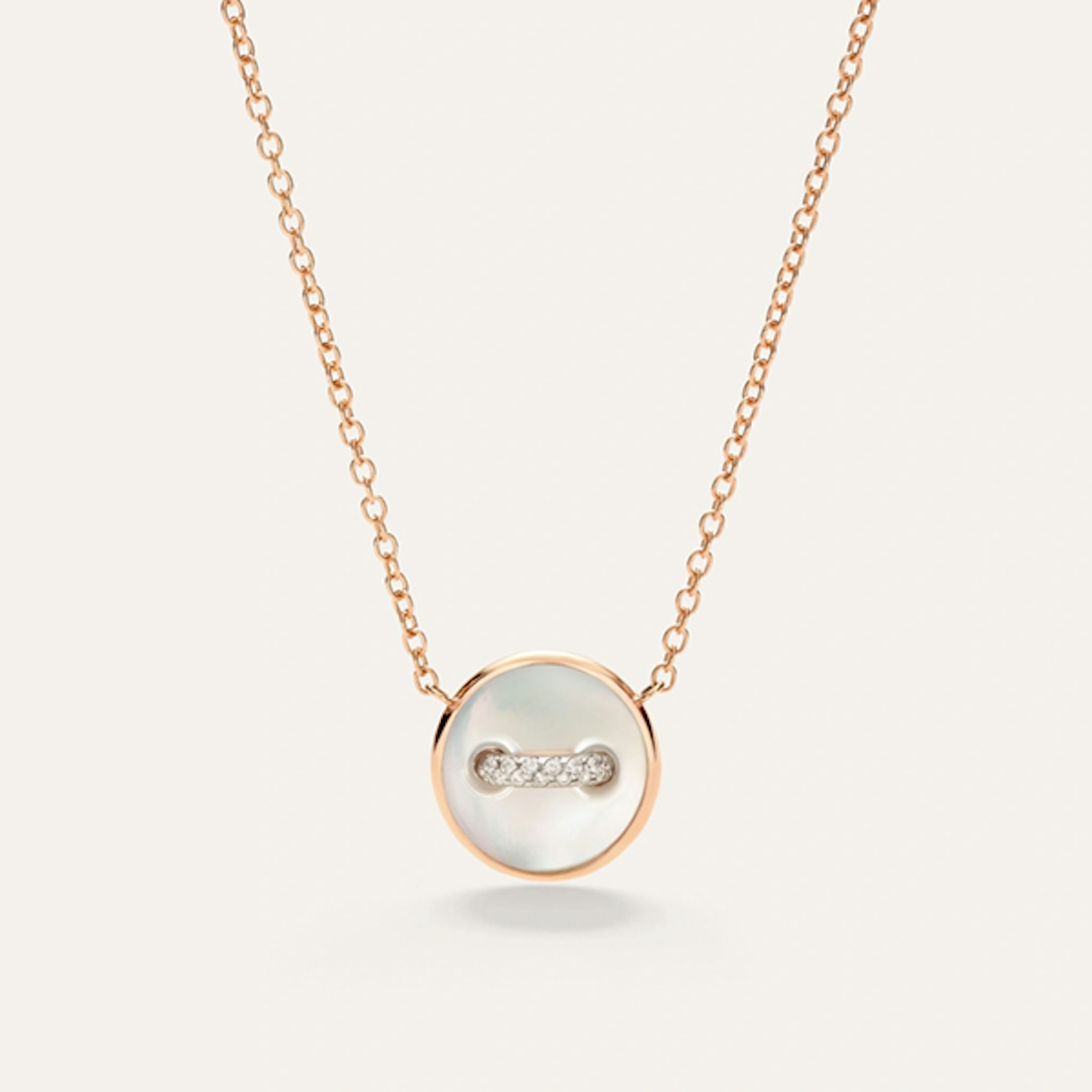 Vertical Pom Pom Dot Necklace