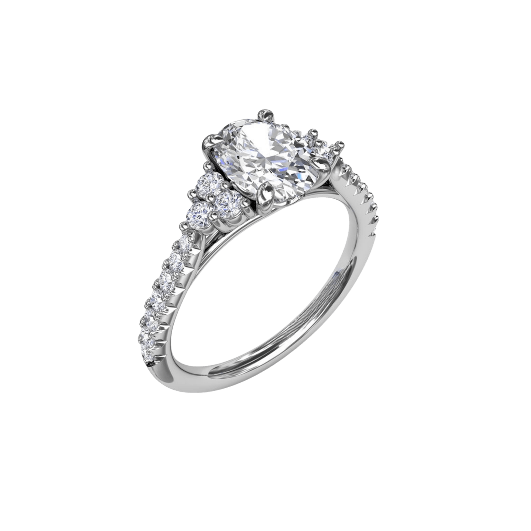 Vertical The 1916 Company Collection Clustered Diamond Engagement Ring S4115