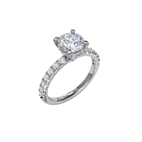 Vertical Quintessential Diamond Engagement Ring S4132