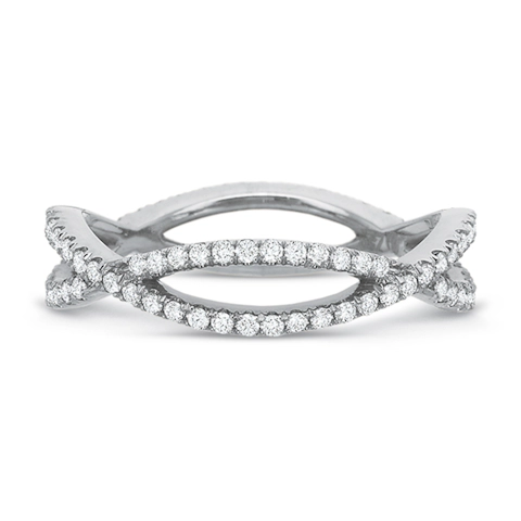 Vertical White Gold Diamond Eternity Band