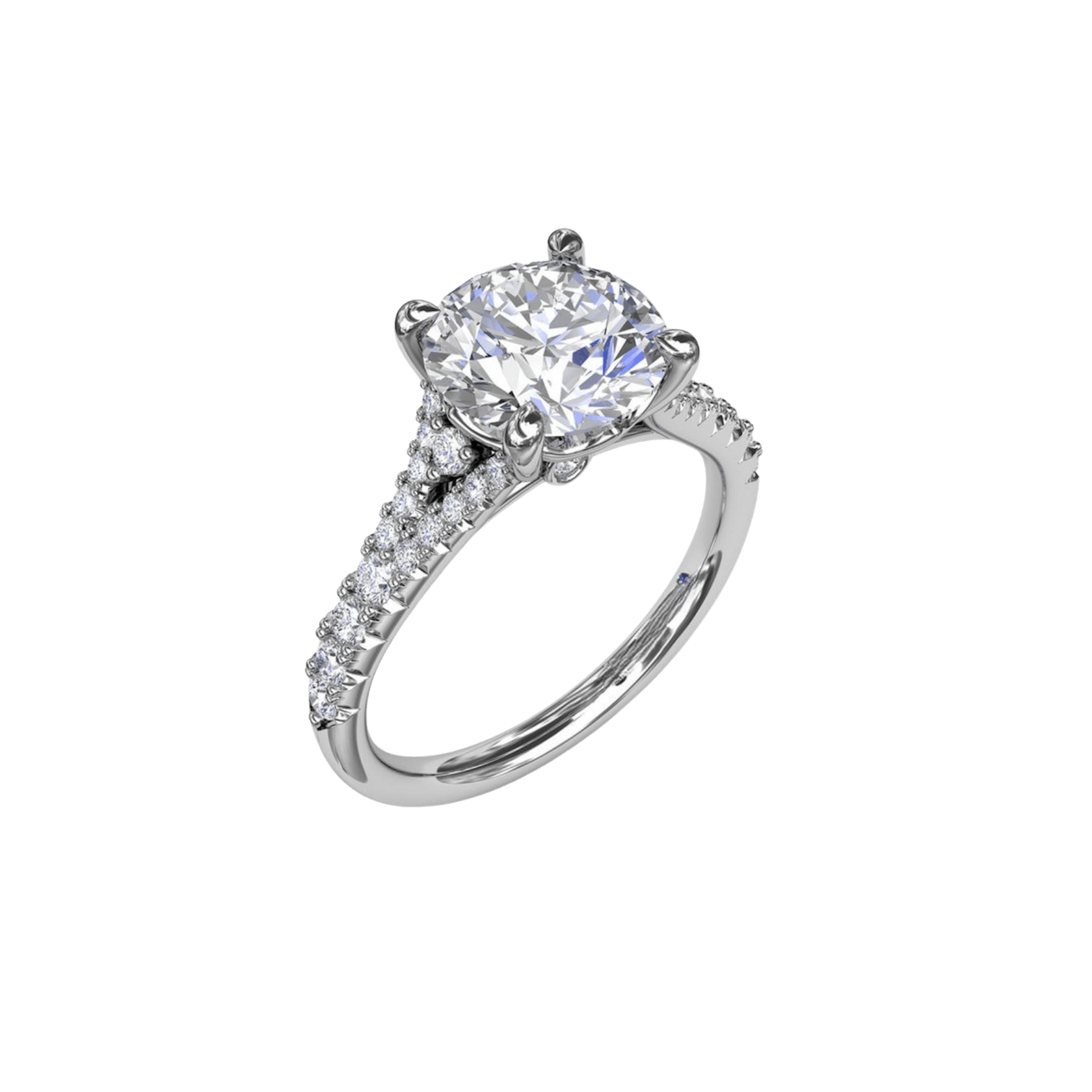 Vertical The 1916 Company Collection Diamond Split Shank Engagement Ring S4187