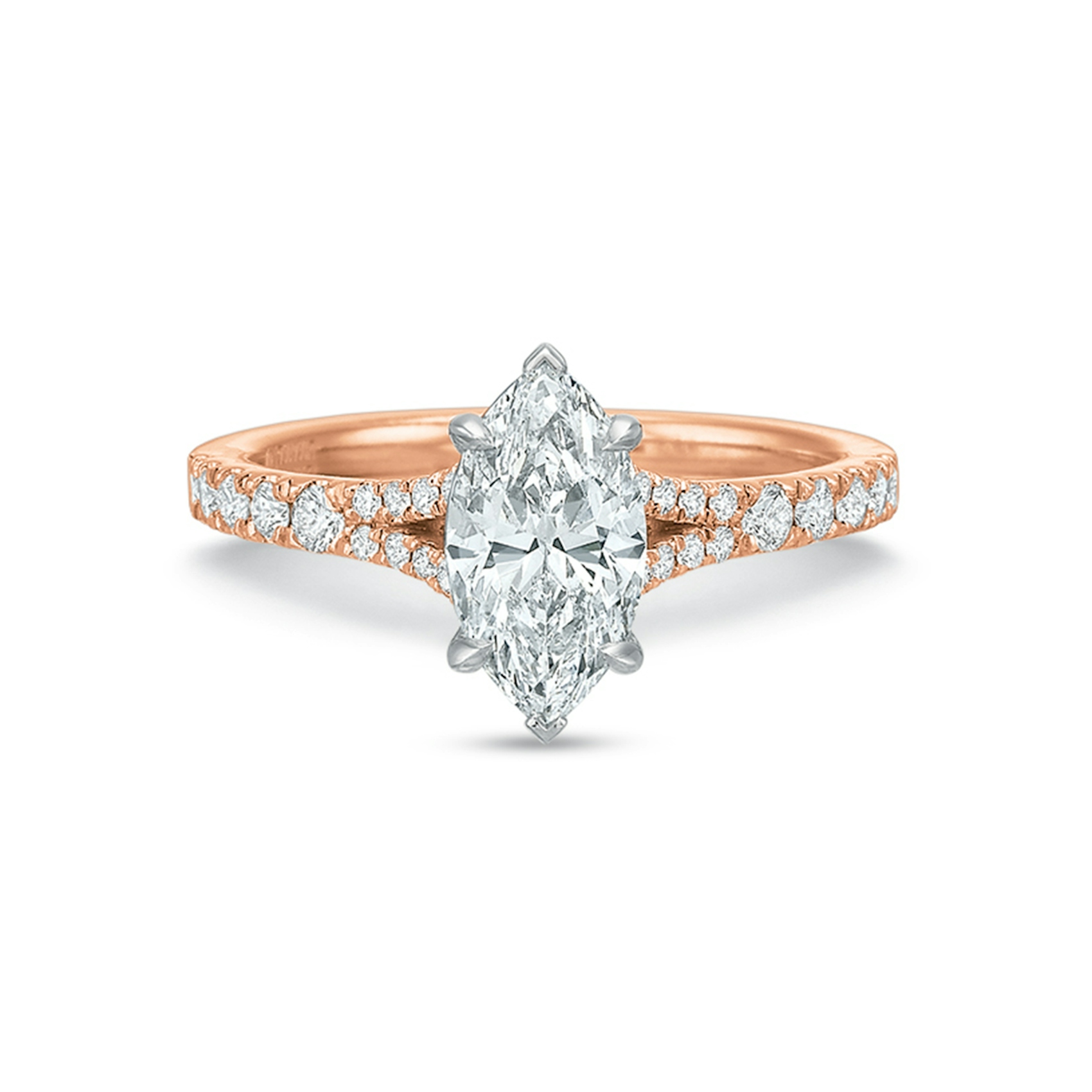 Vertical Rose Gold Semi-Mount Engagement Ring