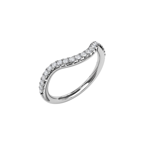 Vertical Modern Bead and Channel Set Contour Diamond Band French Pave Set Contour Diamond Band W7234