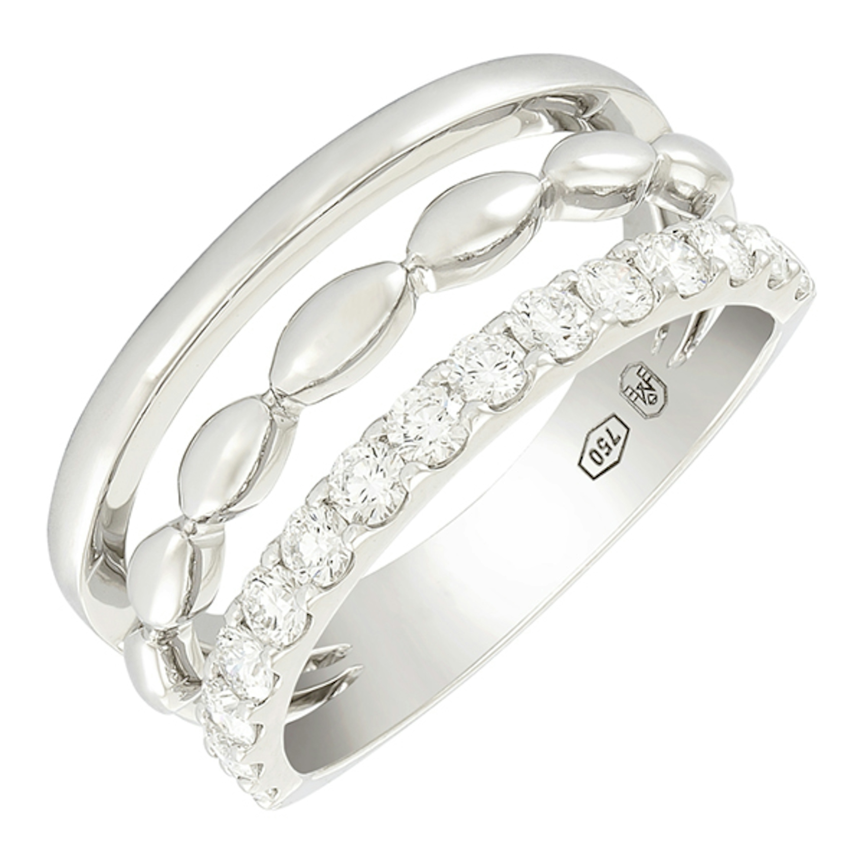 Vertical Three Row Ring