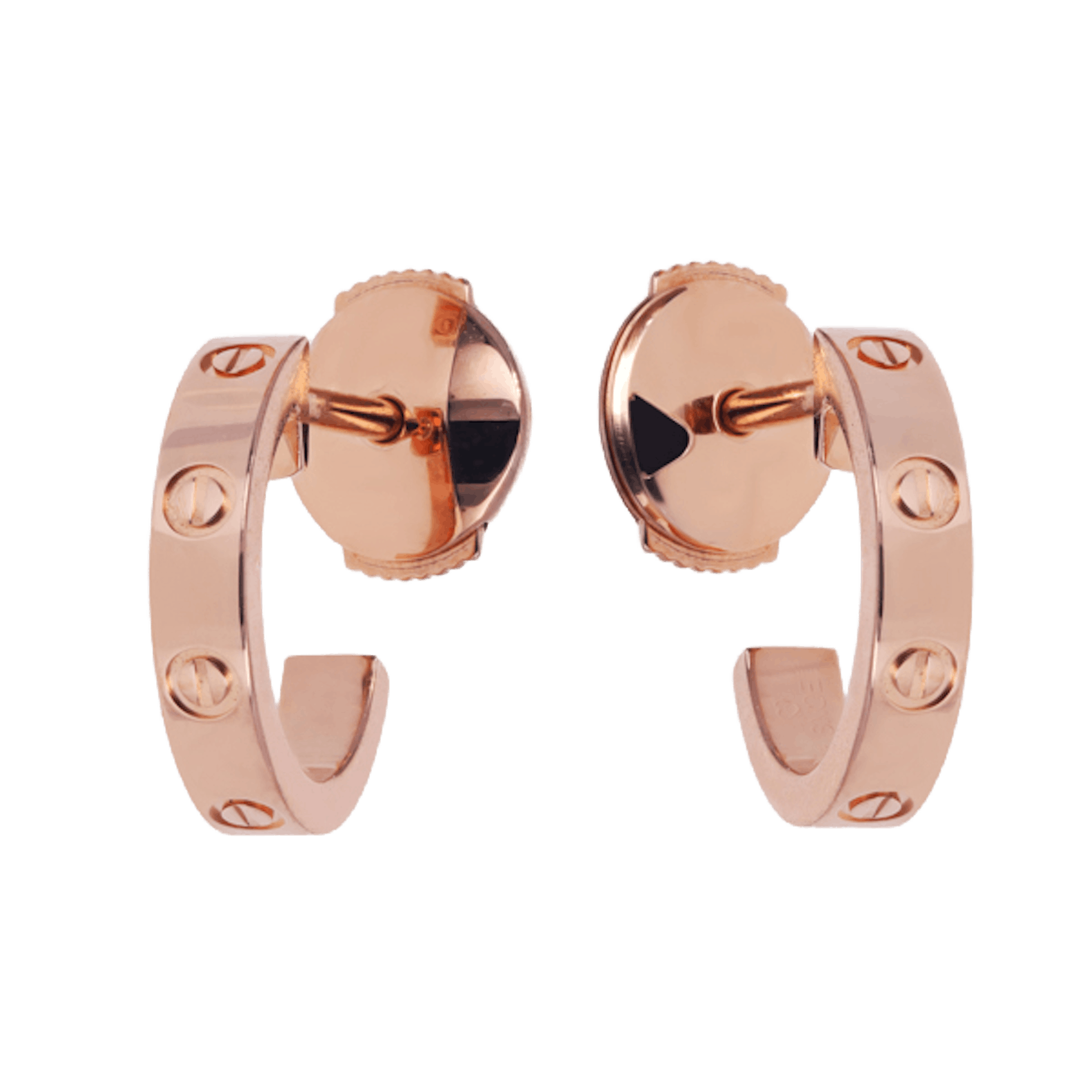 Vertical Love Hoop Earrings