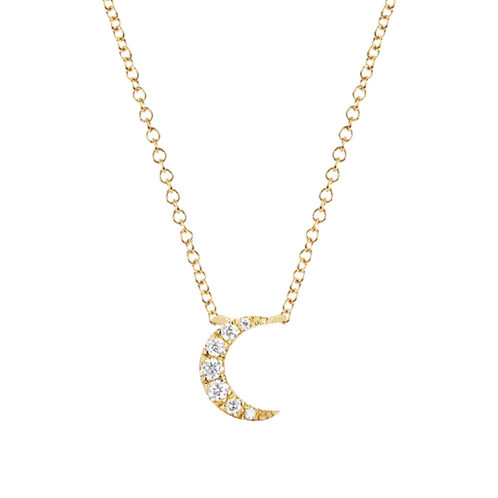 Vertical Diamond Moon Choker Necklace