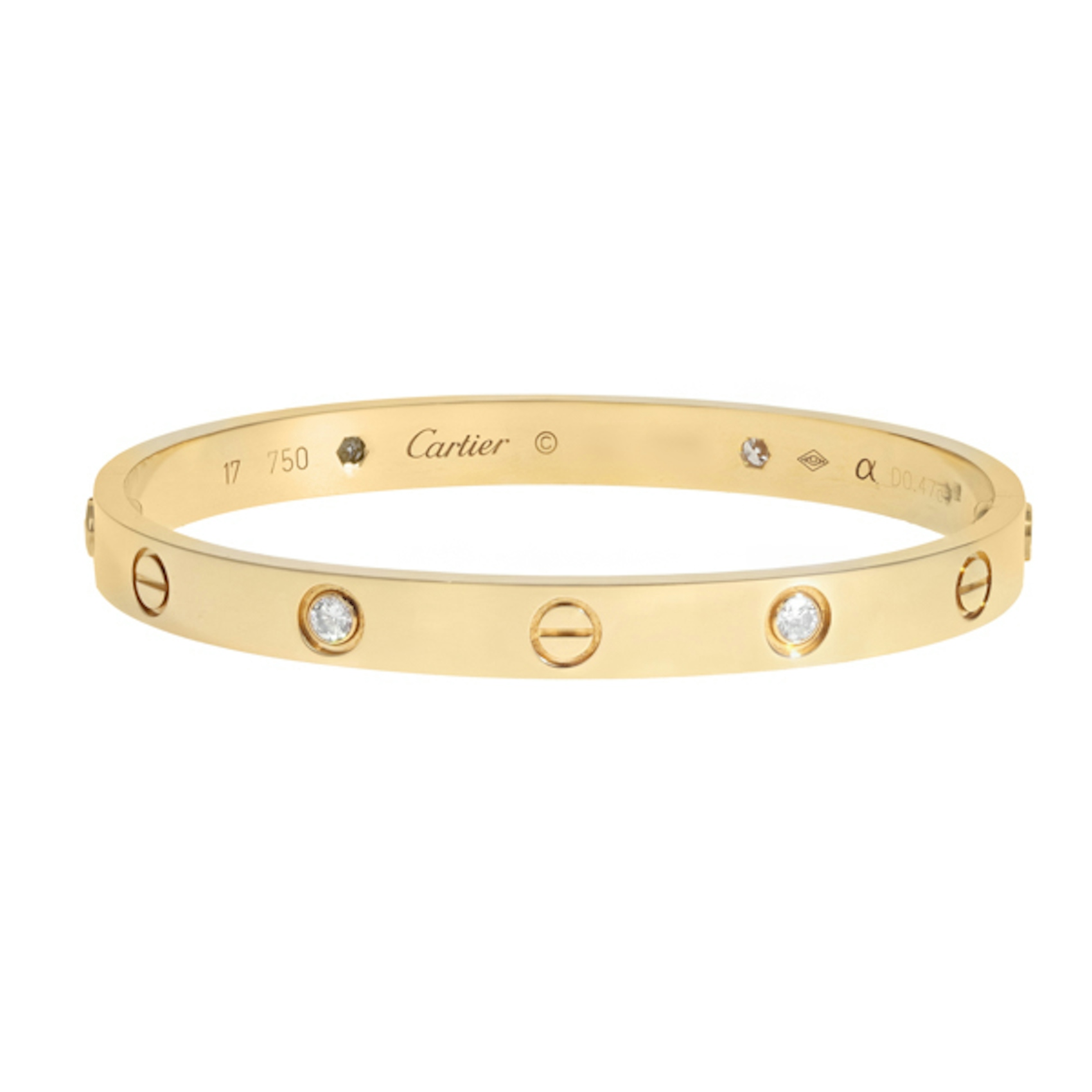 Vertical 4 Diamond Love Bracelet