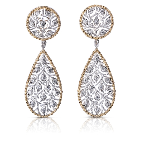 Vertical Ramage Oval Pendant Earrings