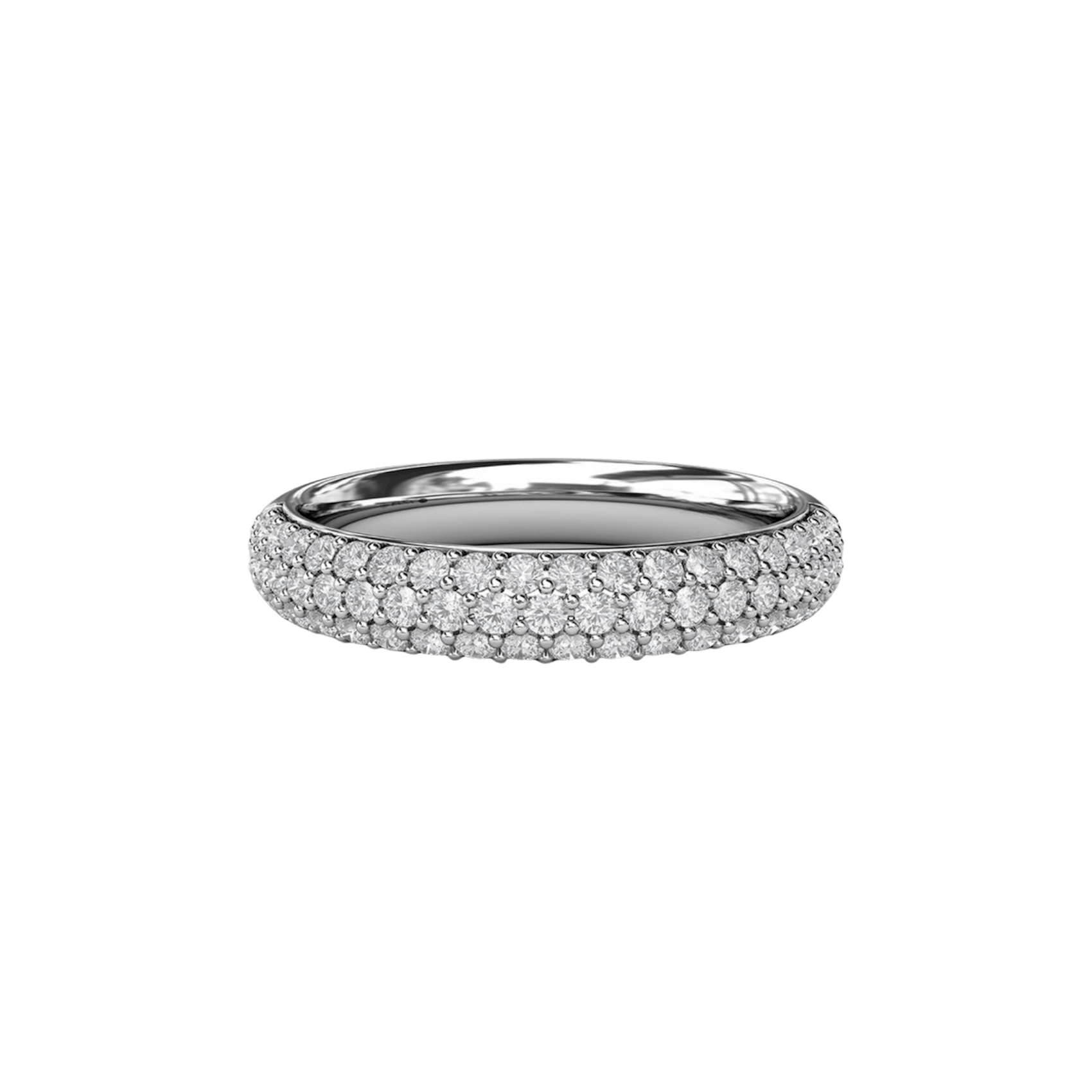 Vertical The 1916 Company Collection Domed Diamond Pave Band W7243