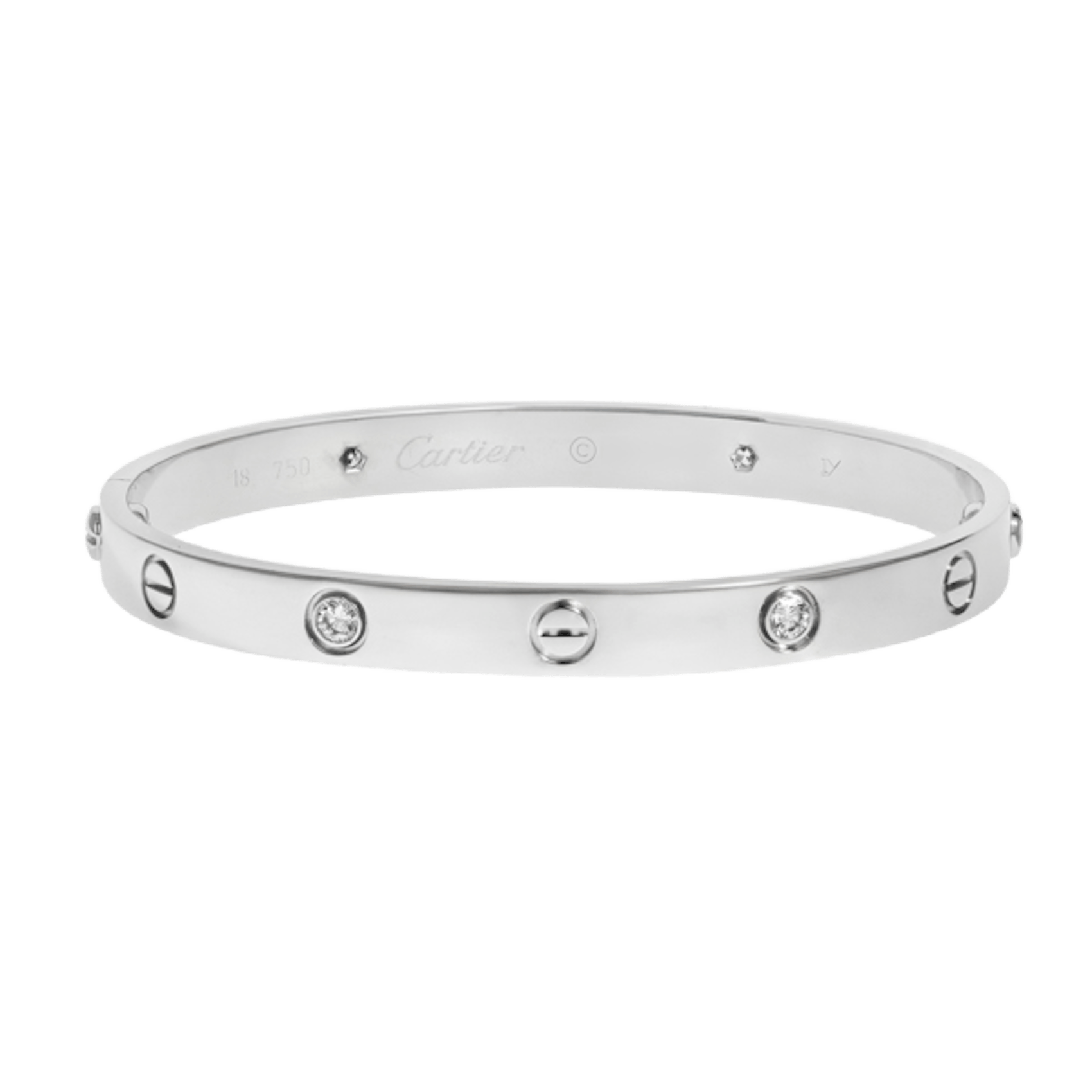 Vertical 4 Diamond Love Bracelet - Size 18