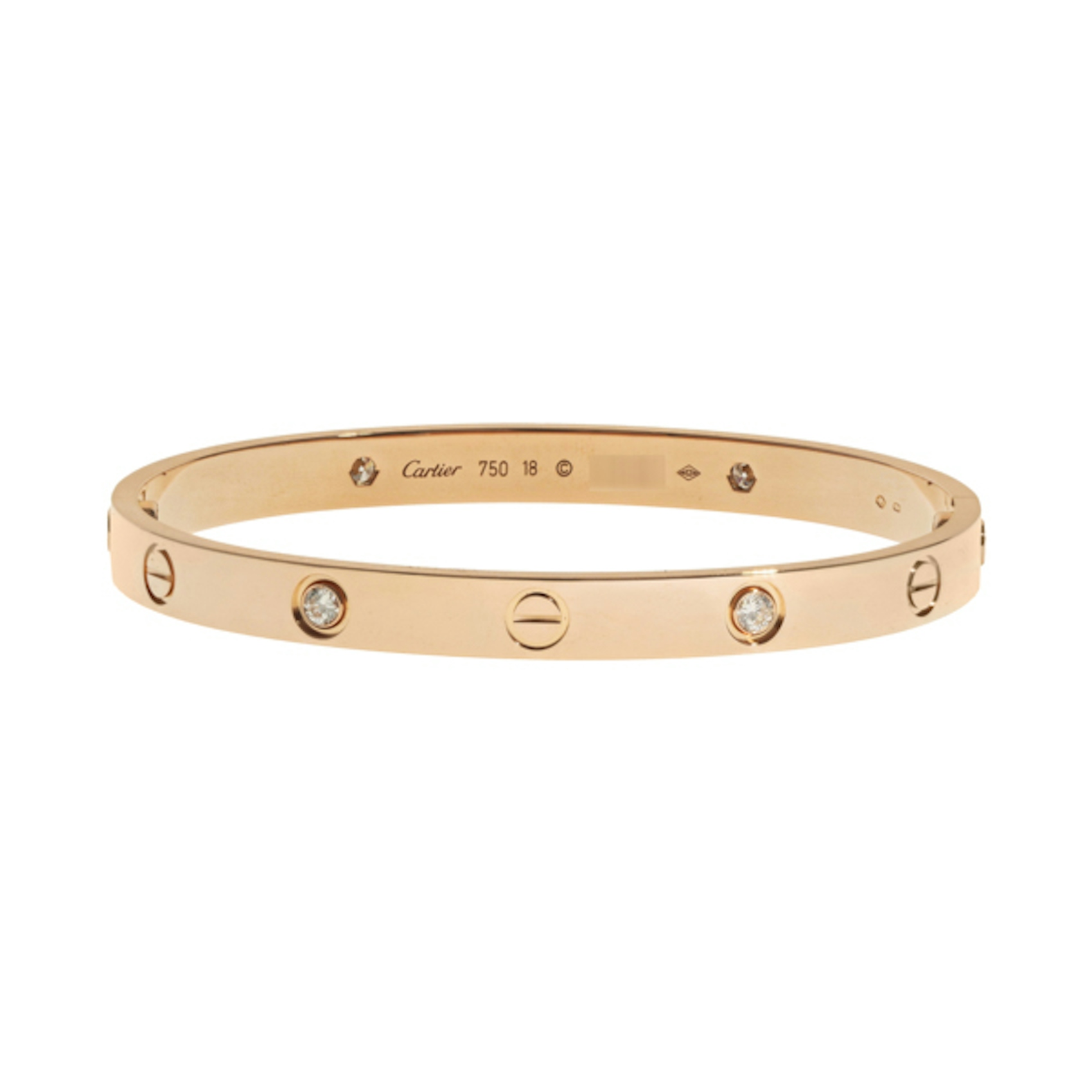 Vertical 4 Diamond Love Bracelet